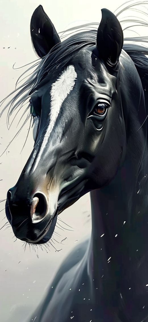 Beautiful Black Horse Anime Wallpaper