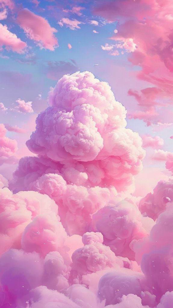 Pink Cloud Cotton Candy Sky Aesthetic Wallpaper