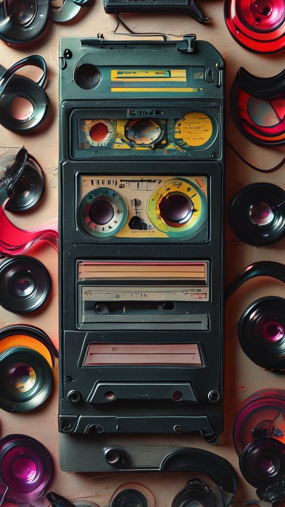 Cassette Tape Mixtape Retro Music Photorealistic Wallpaper