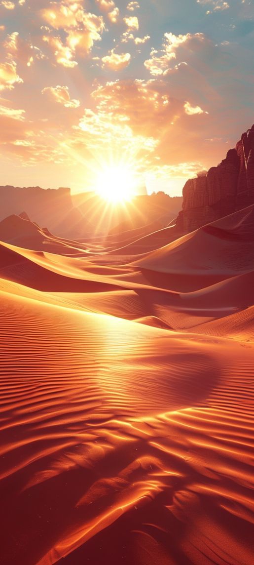 Heat Shimmer Desert Mirage Hot Photorealistic Wallpaper