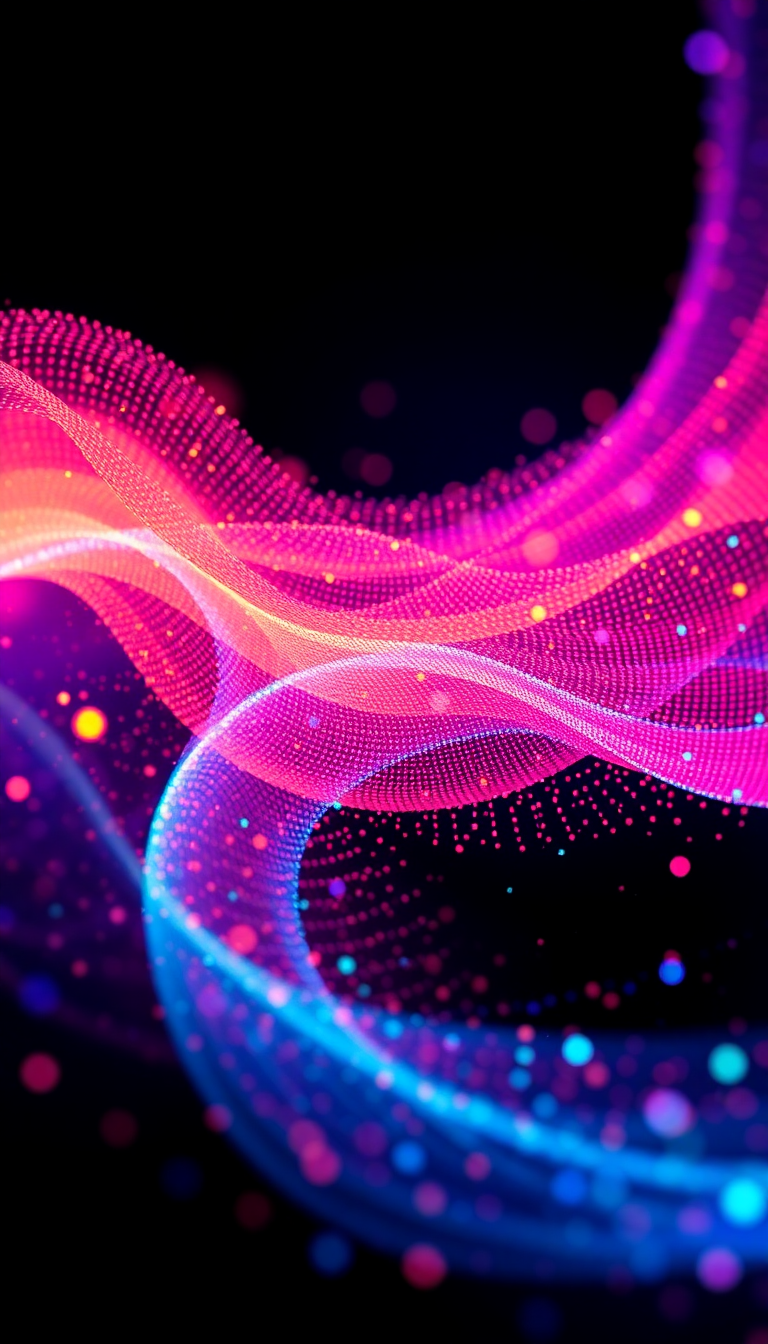 Generative Art Flowing Particles Stream Digital art Wallpaper