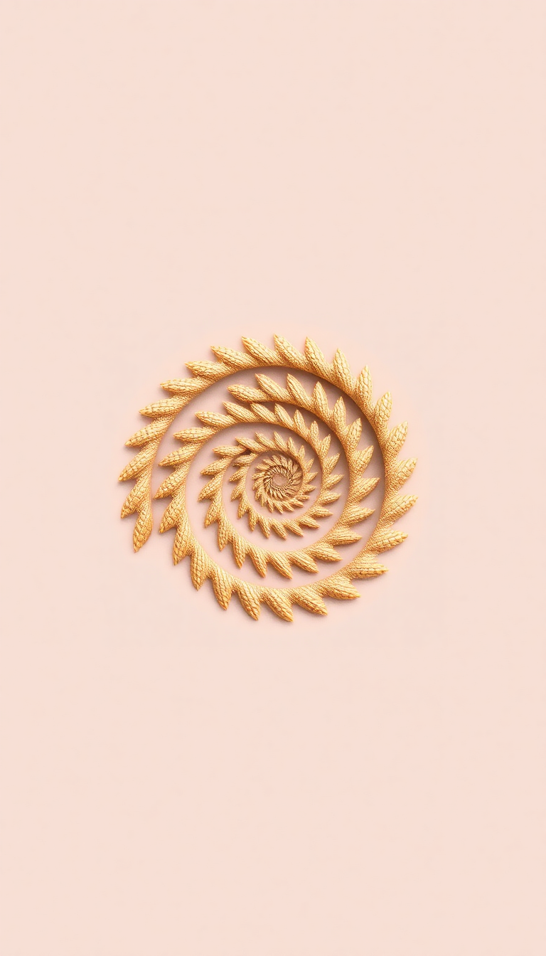 Fibonacci Spiral Golden Ratio Nature Minimalist Wallpaper