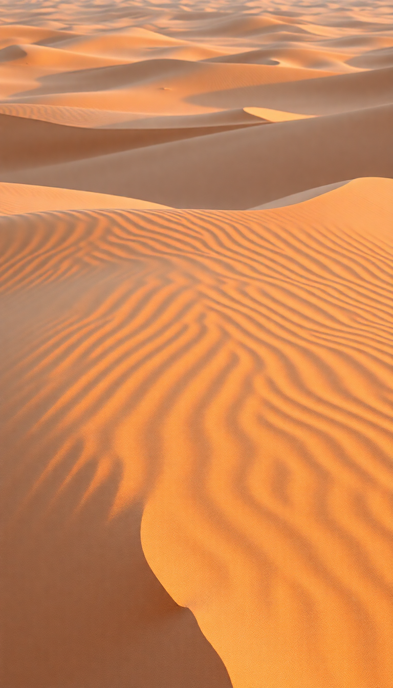 Sand Dune Ripples Wind Patterns Photorealistic Wallpaper