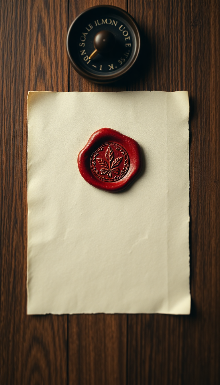 Handwritten Letter Wax Seal Vintage Aesthetic Wallpaper