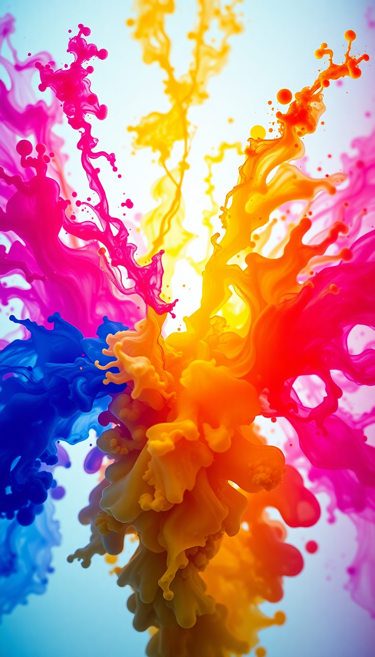 Ink Explosion In Water Freeze Digital art Wallpaper