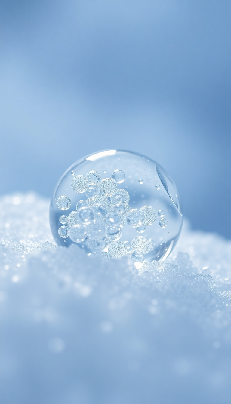 Ice Texture Frozen Bubbles Trapped Photorealistic Wallpaper