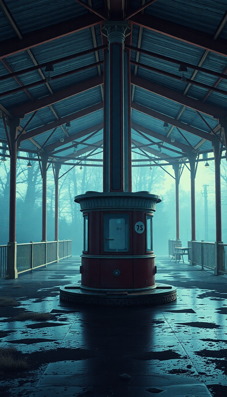 Abandoned Amusement Park Anime Eerie Anime Wallpaper