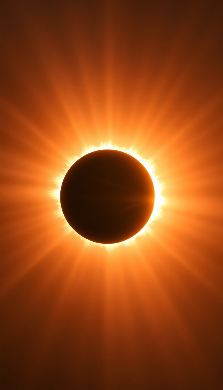 Solar Eclipse Corona Diamond Ring Photorealistic Wallpaper