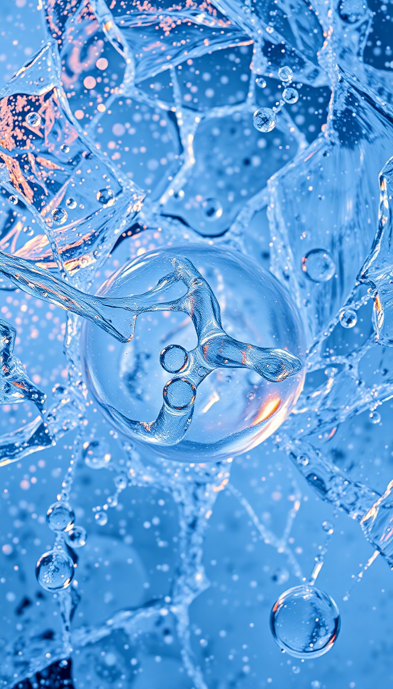 Ice Texture Frozen Bubbles Trapped Photorealistic Wallpaper