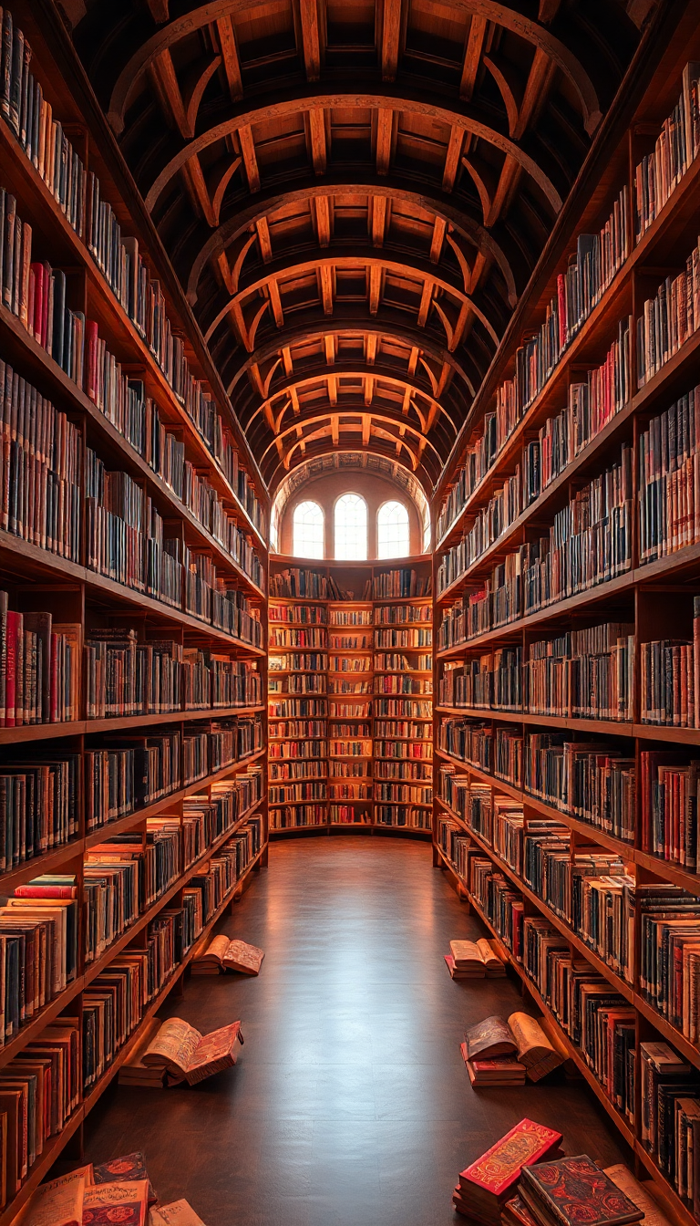 Infinite Library Impossible Architecture Books Digital art Wallpaper
