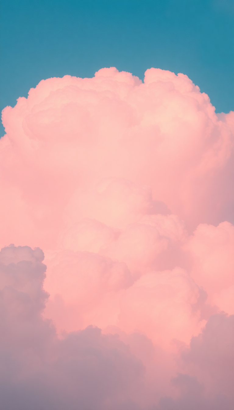Pink Cloud Cotton Candy Sky Aesthetic Wallpaper
