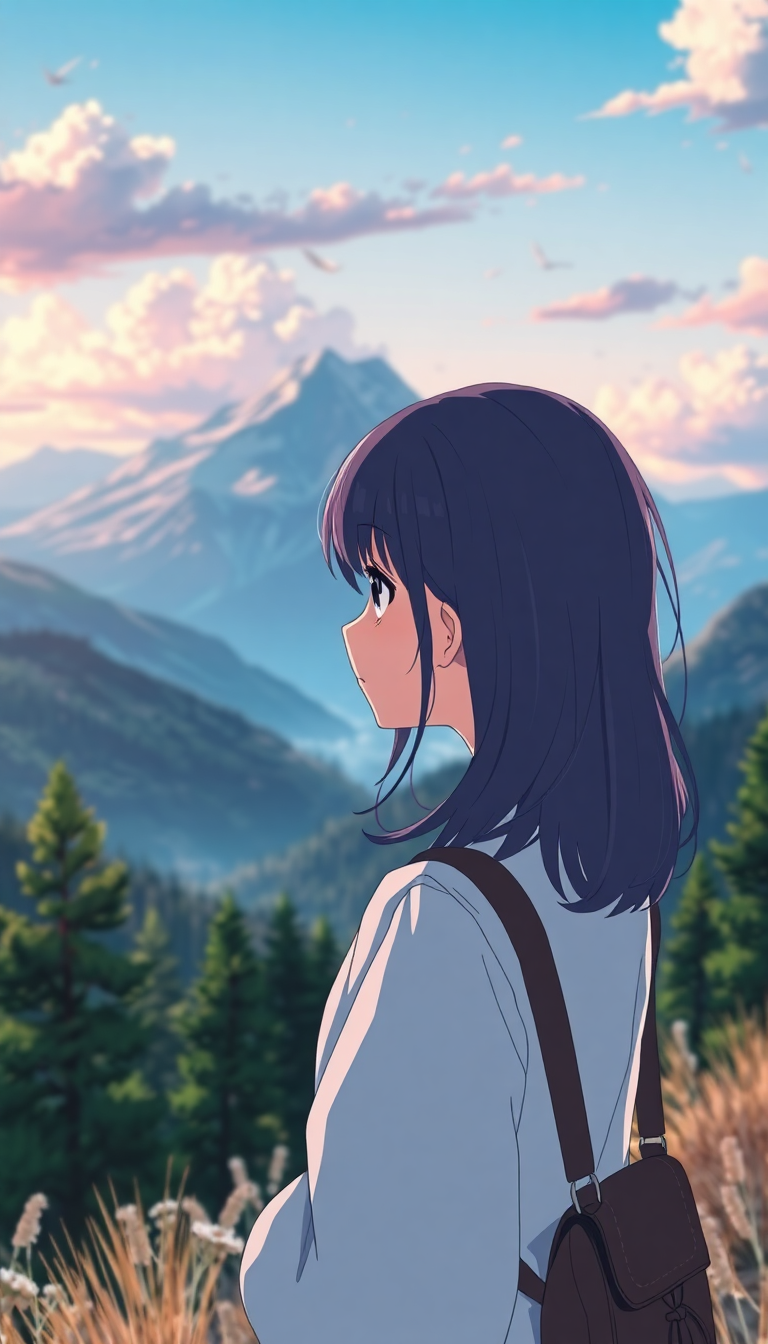 Anime Girl Looking Into The Anime Wallpaper