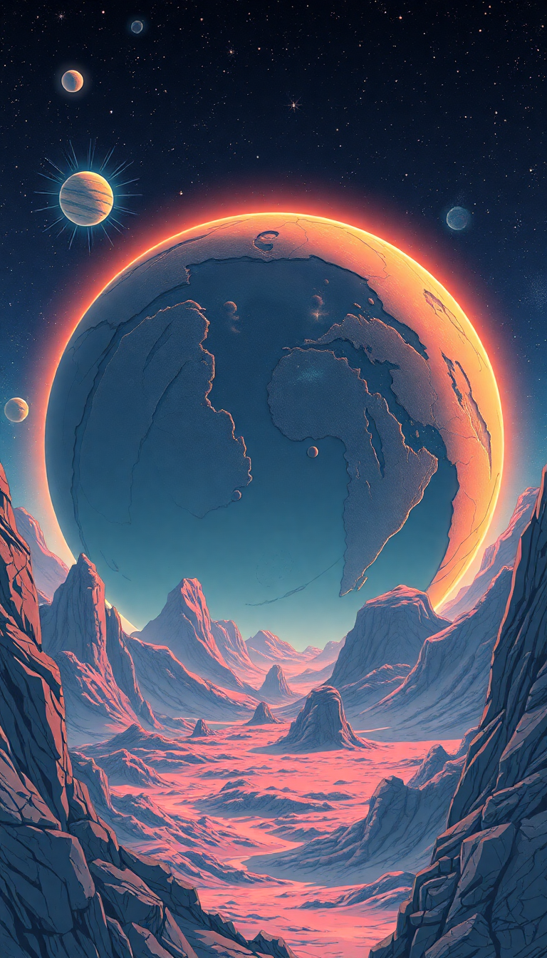An Otherworldly Planet In The Anime Wallpaper