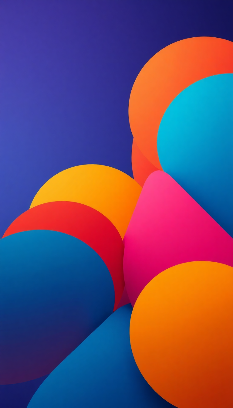 Colors And Shapes Minimalist Wallpaper