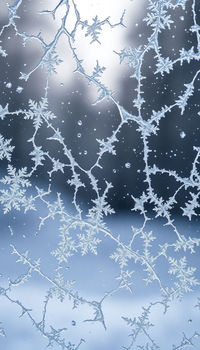 Frost Patterns On Window Macro Aesthetic Wallpaper