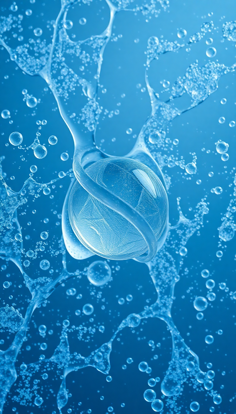 Ice Texture Frozen Bubbles Trapped Photorealistic Wallpaper