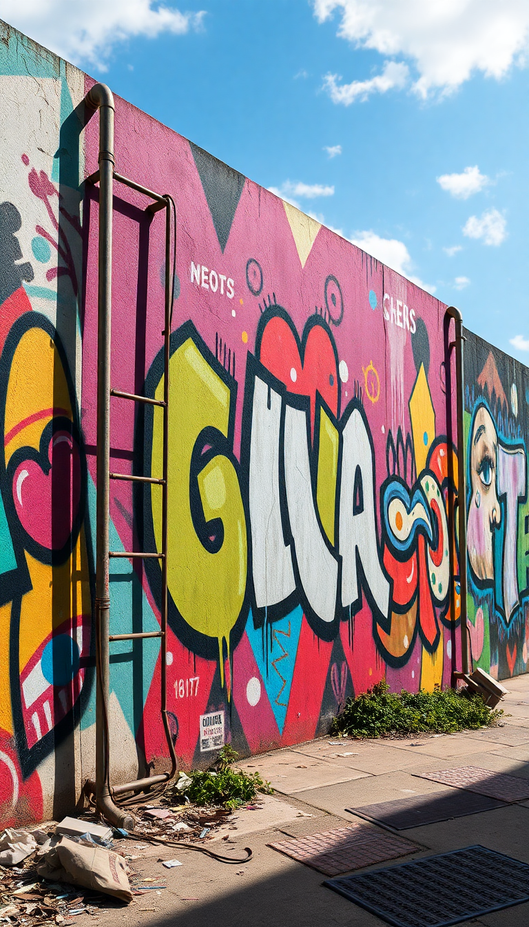 Street Art Mural Colorful Wall Photorealistic Wallpaper