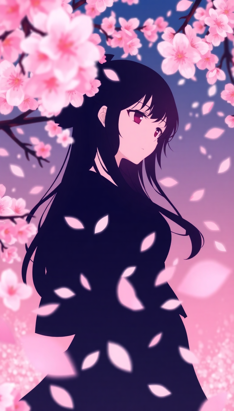 Cherry Blossom Petals Falling Anime Anime Wallpaper
