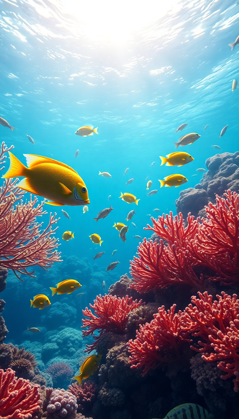 Coral Reef Vibrant Fish Tropical Photorealistic Wallpaper