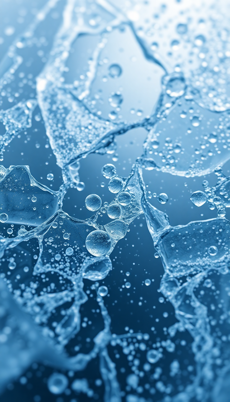 Ice Texture Frozen Bubbles Trapped Photorealistic Wallpaper