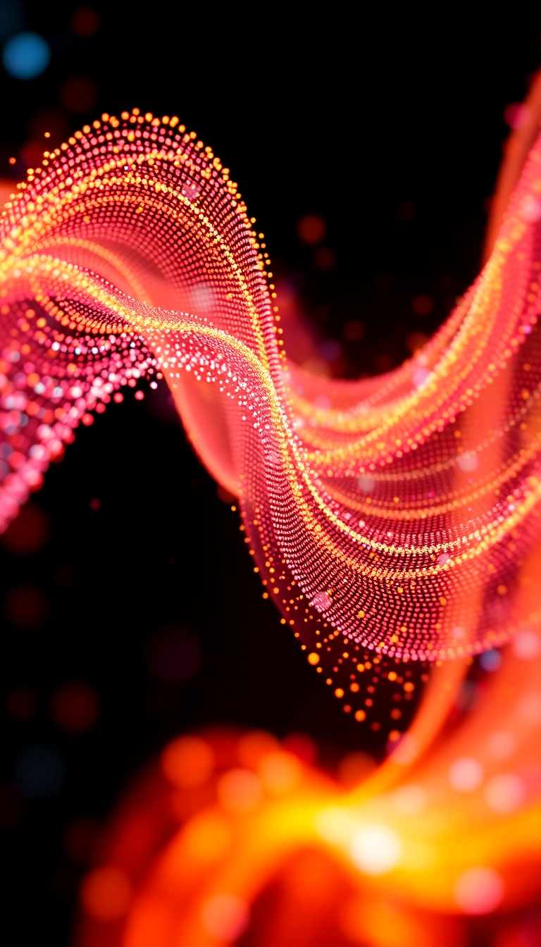Generative Art Flowing Particles Stream Digital art Wallpaper