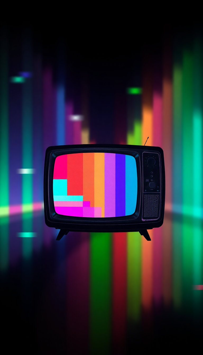Vintage Television Static Colorful Noise Digital art Wallpaper