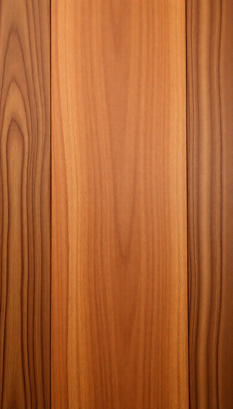Wood Grain Polished Texture Warm Photorealistic Wallpaper
