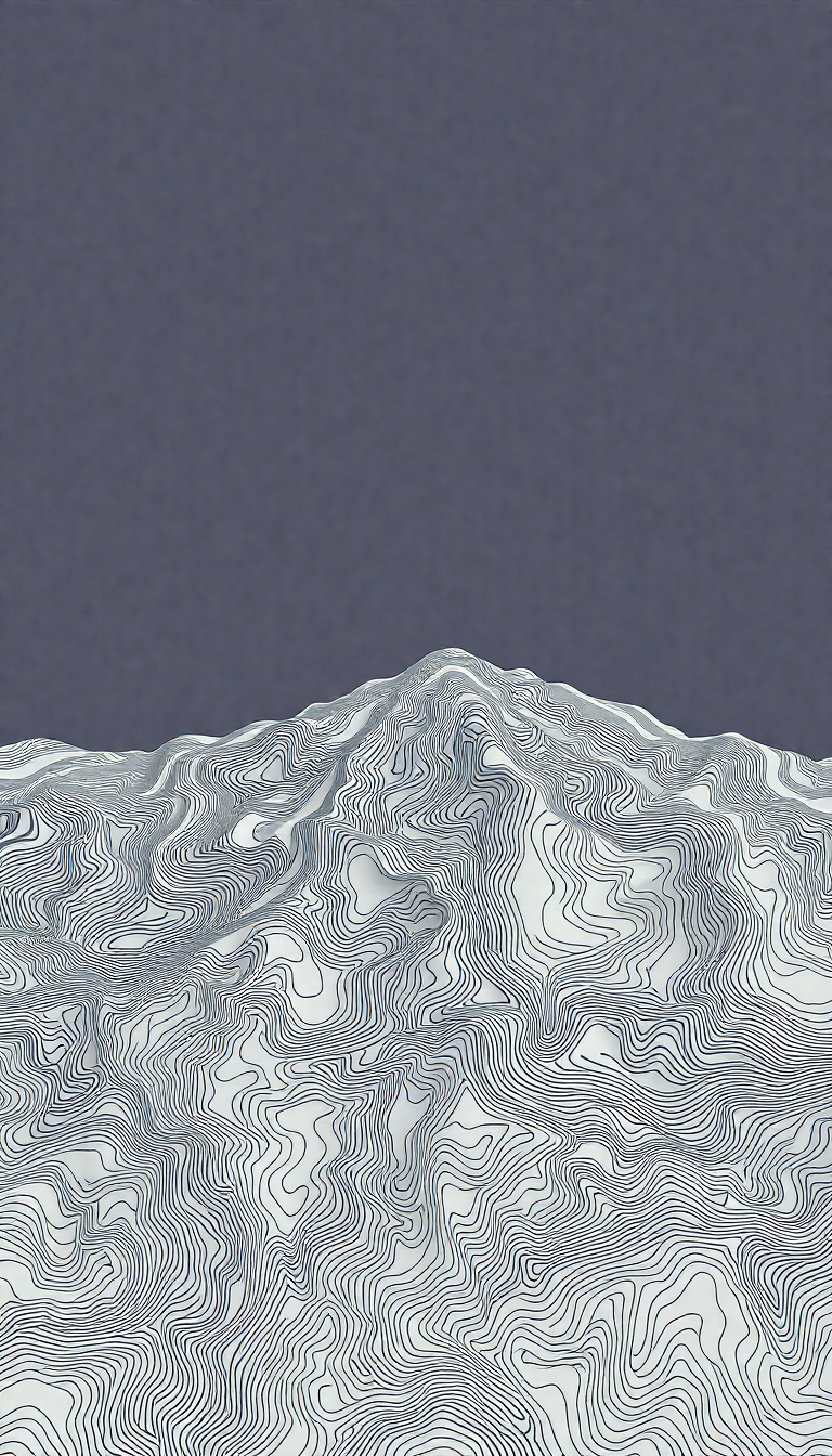 Topographic Lines Flowing Terrain Map Minimalist Wallpaper
