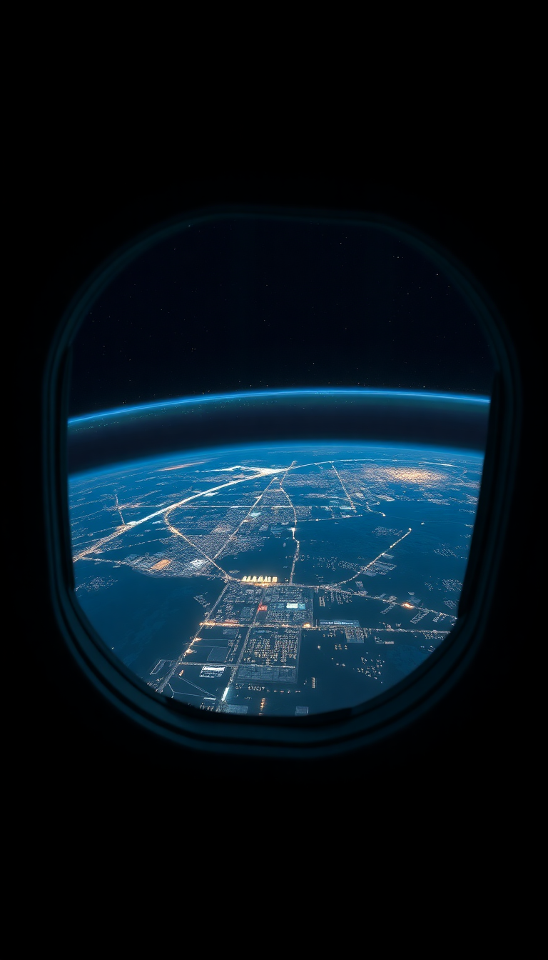 Space Station Window View Of Photorealistic Wallpaper