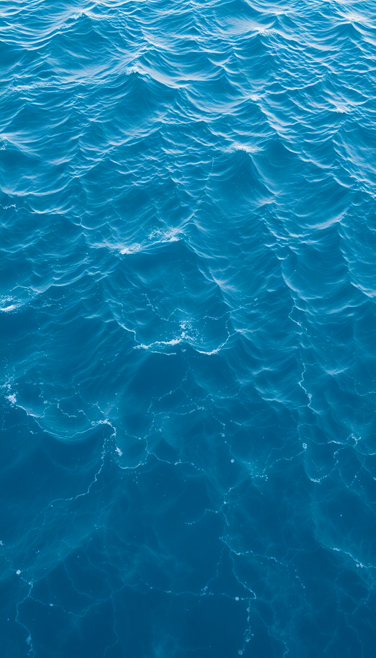 Ocean Waves Aerial View Pattern Photorealistic Wallpaper