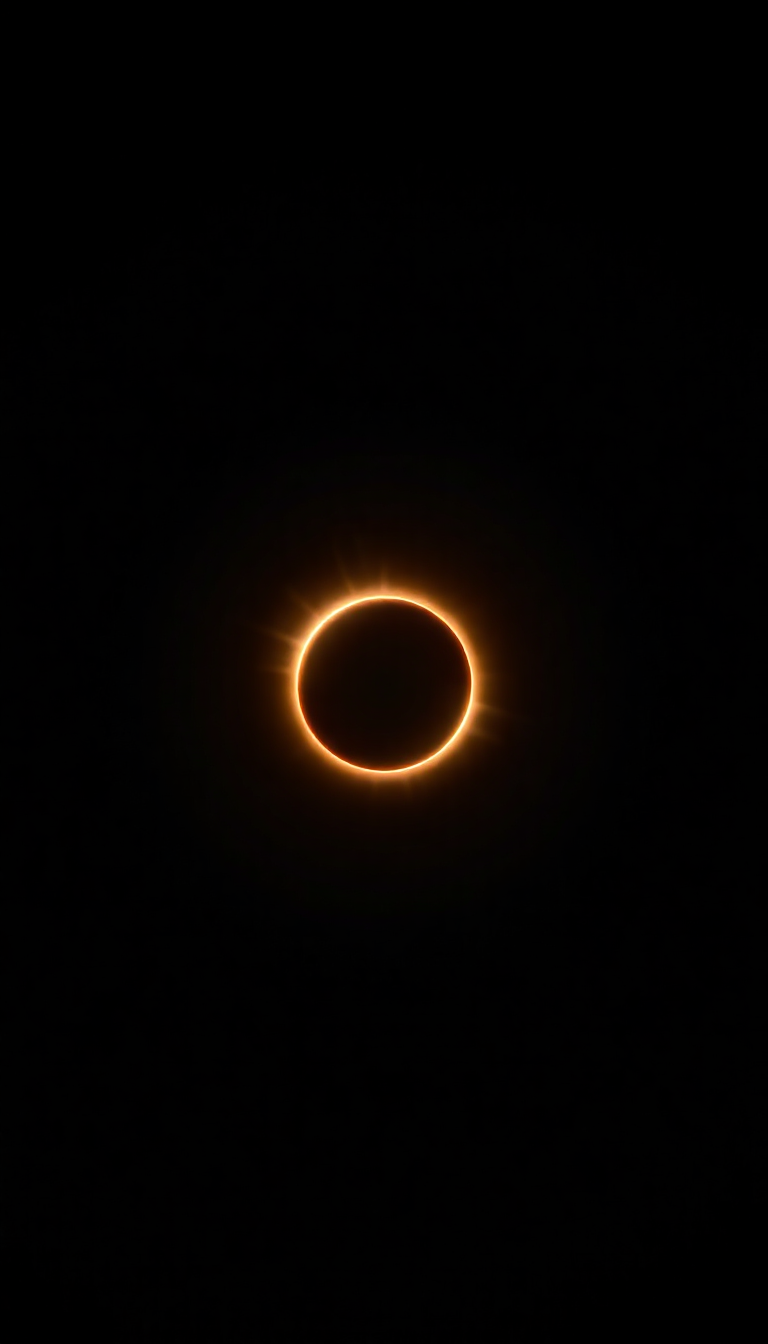 Eclipse Moment Totality Corona Dark Photorealistic Wallpaper
