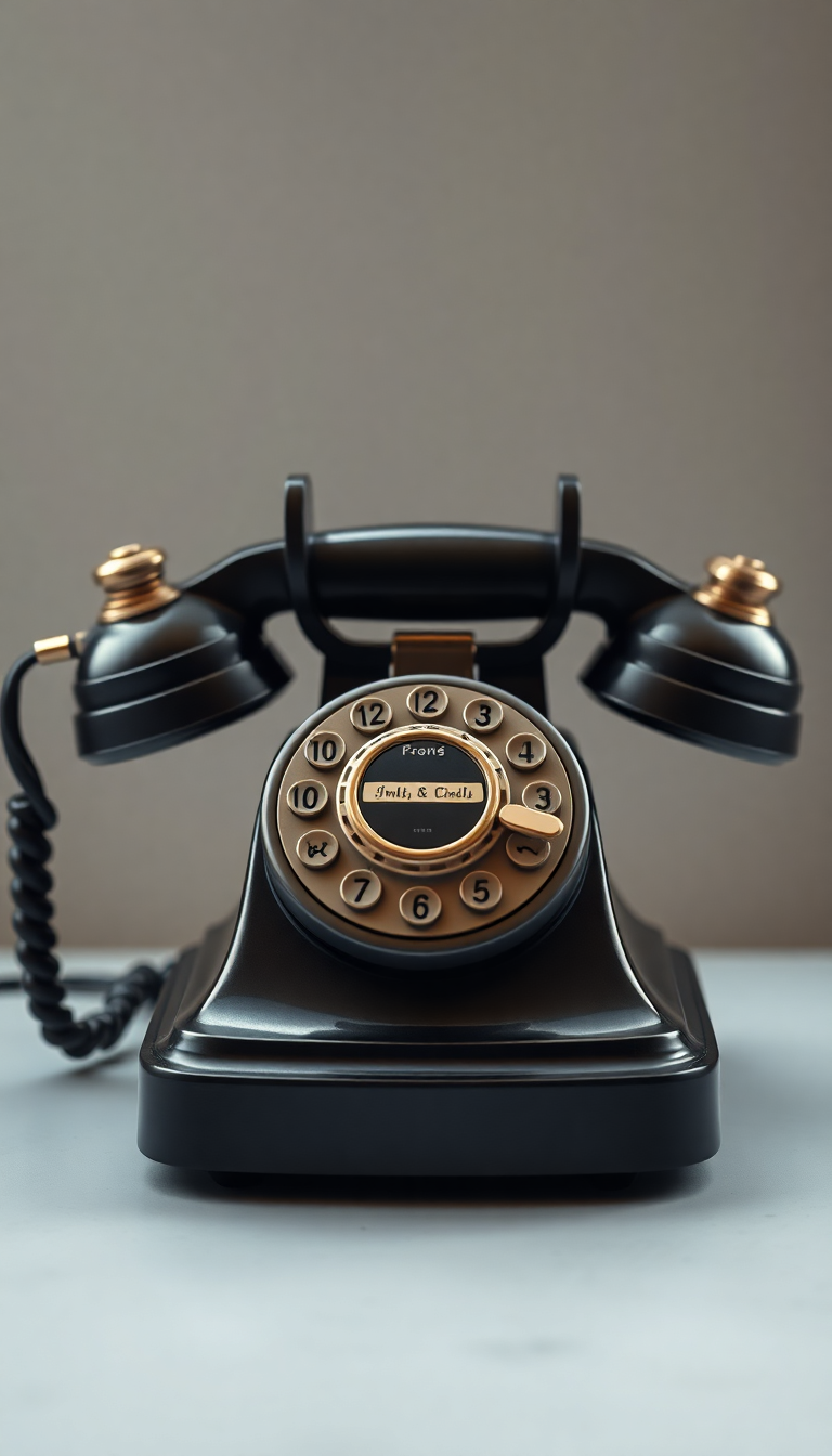 Vintage Telephone Rotary Dial Classic Photorealistic Wallpaper
