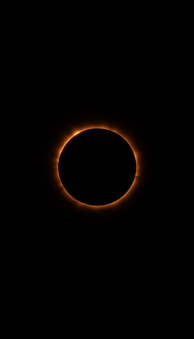 Eclipse Moment Totality Corona Dark Photorealistic Wallpaper
