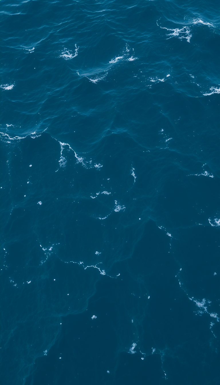 Ocean Waves Aerial View Pattern Photorealistic Wallpaper