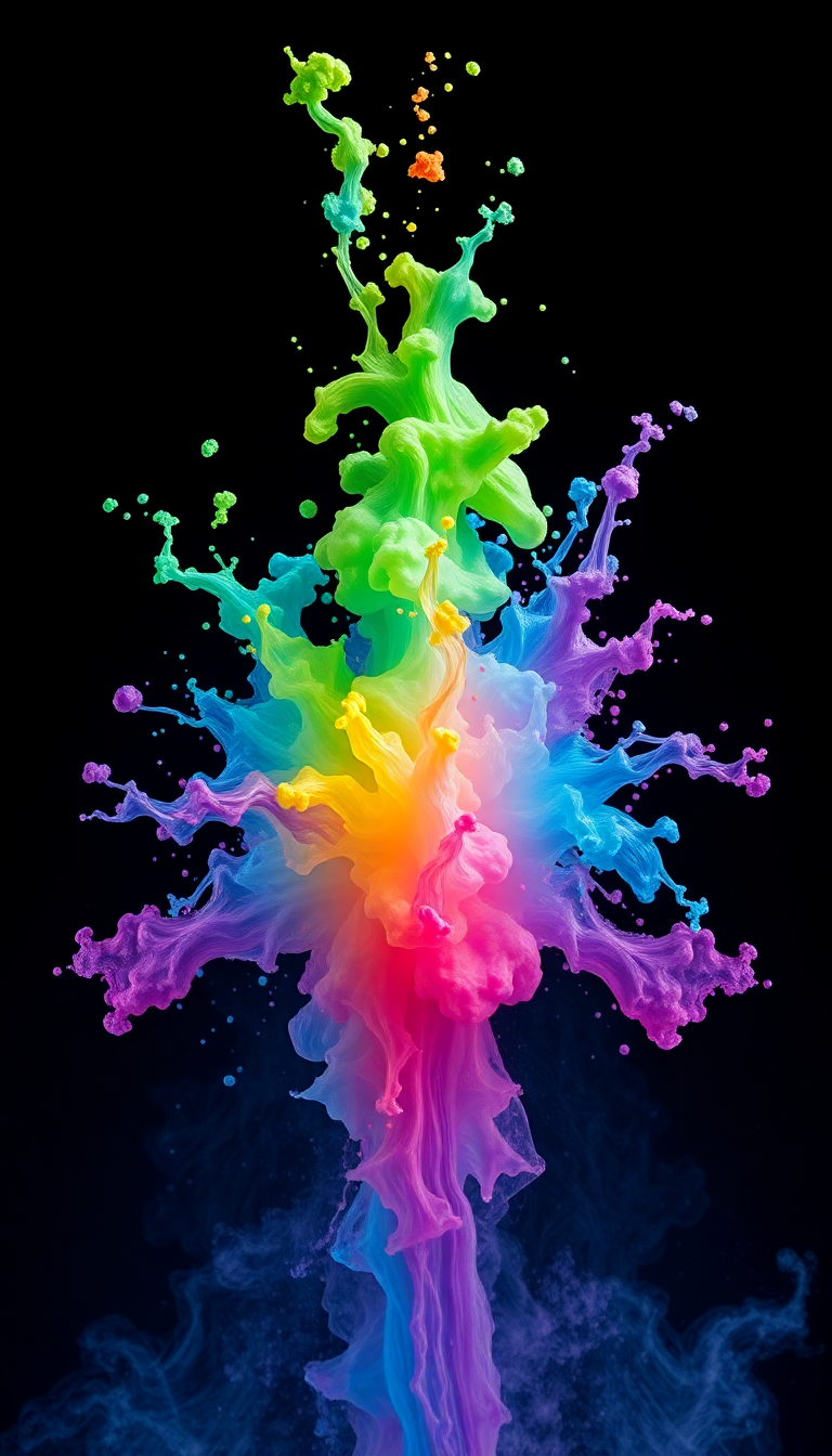 Ink Explosion In Water Freeze Digital art Wallpaper