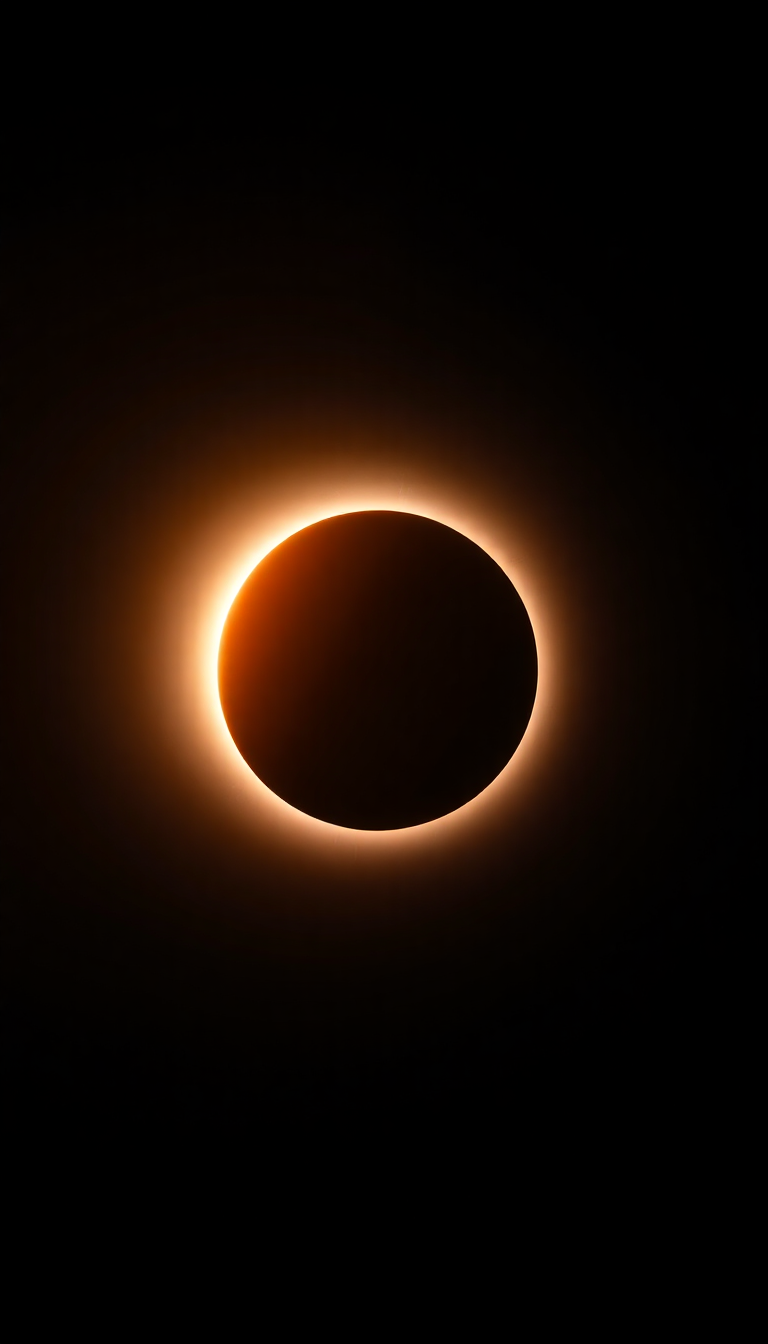 Eclipse Moment Totality Corona Dark Photorealistic Wallpaper