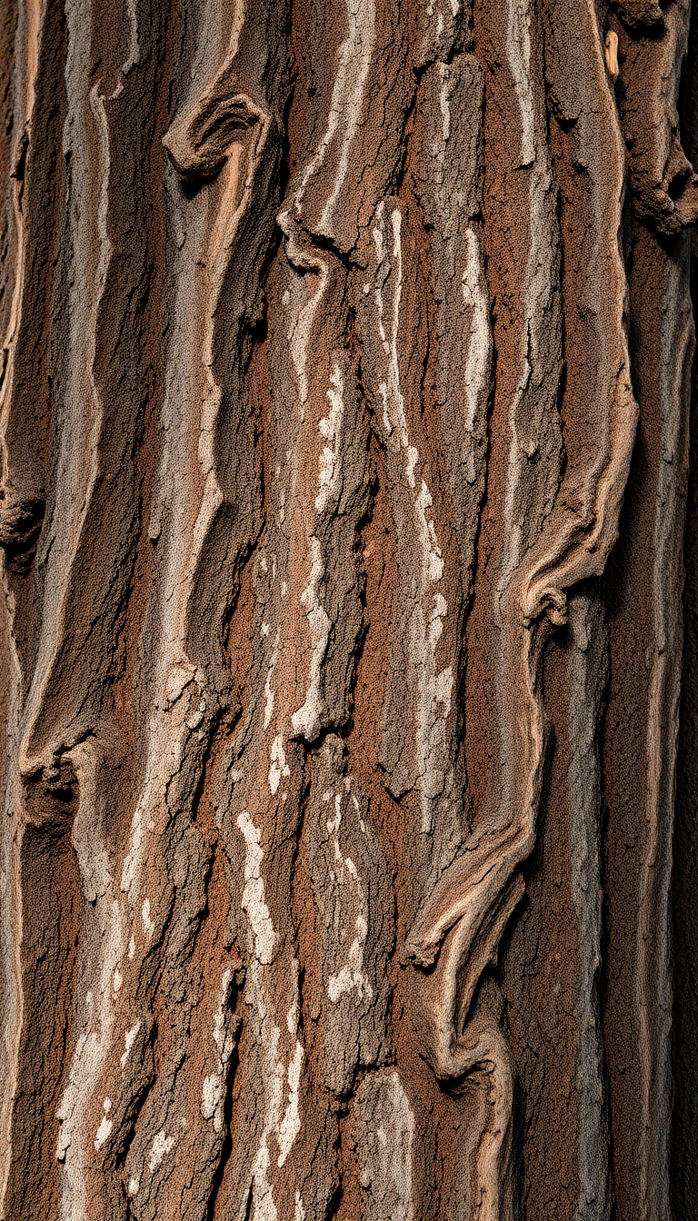 Tree Bark Texture Macro Lines Photorealistic Wallpaper