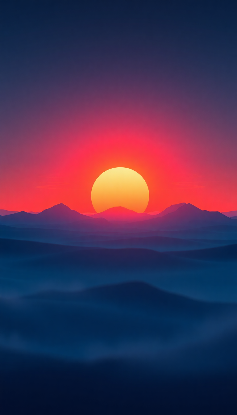 Alien Sunrise Three Suns Different Digital art Wallpaper