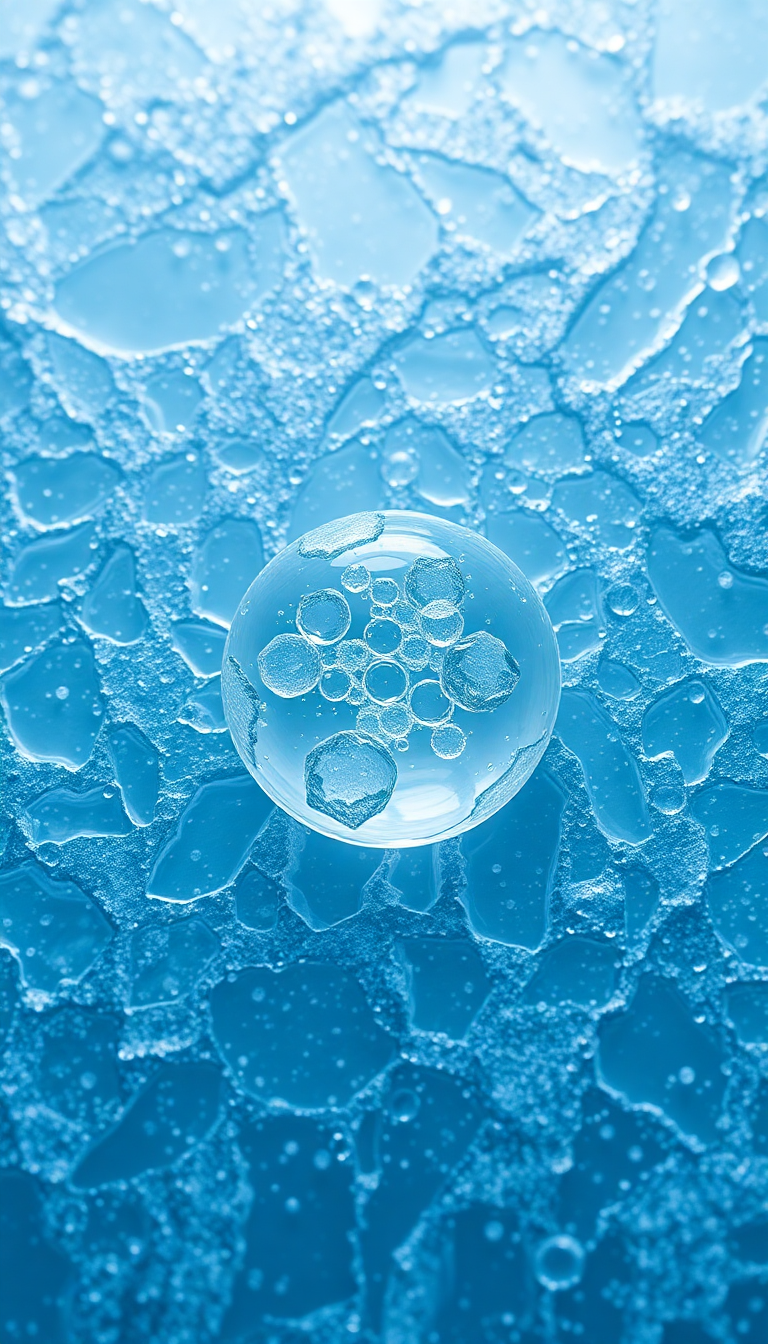 Ice Texture Frozen Bubbles Trapped Photorealistic Wallpaper