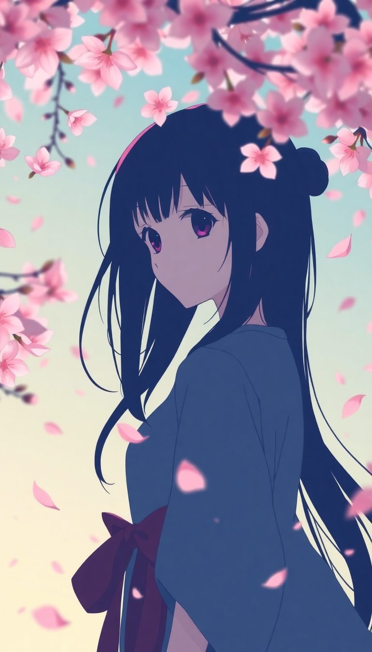 Cherry Blossom Petals Falling Anime Anime Wallpaper