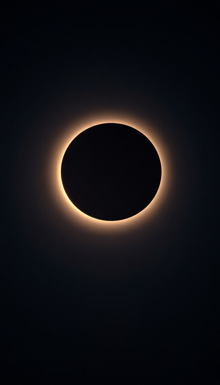 Eclipse Moment Totality Corona Dark Photorealistic Wallpaper
