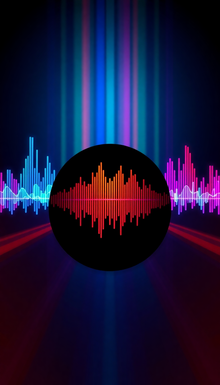 Sound Waves Visualized Colorful Frequency Digital art Wallpaper