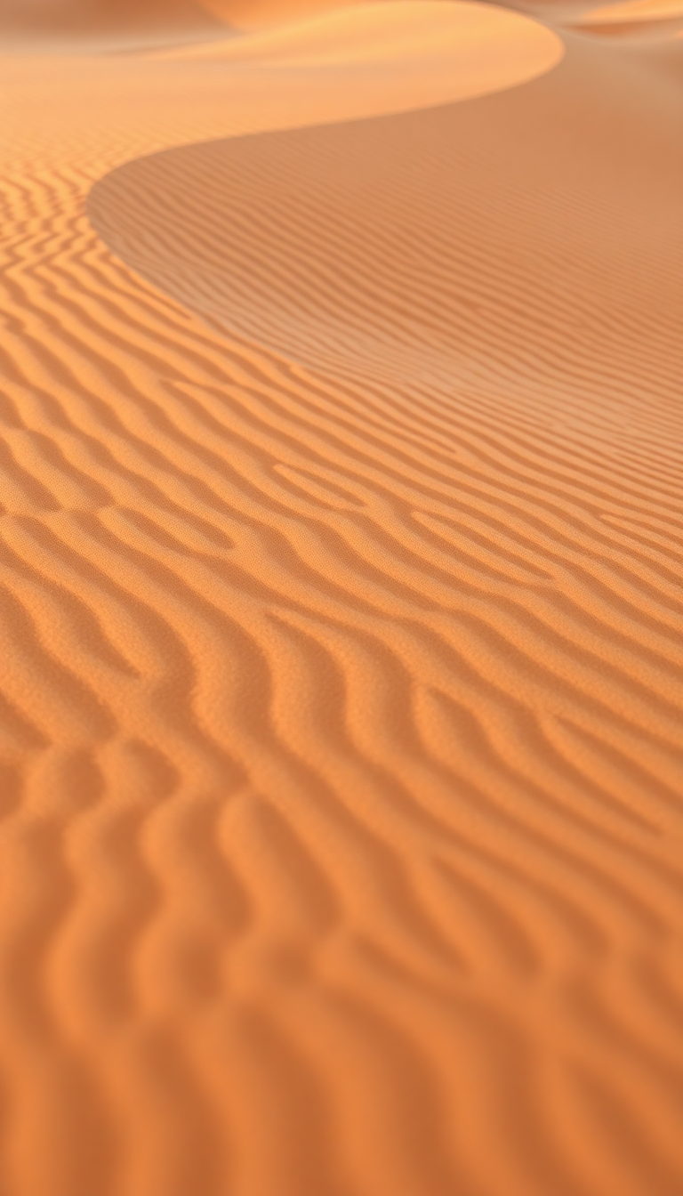 Sand Dune Ripples Wind Patterns Photorealistic Wallpaper