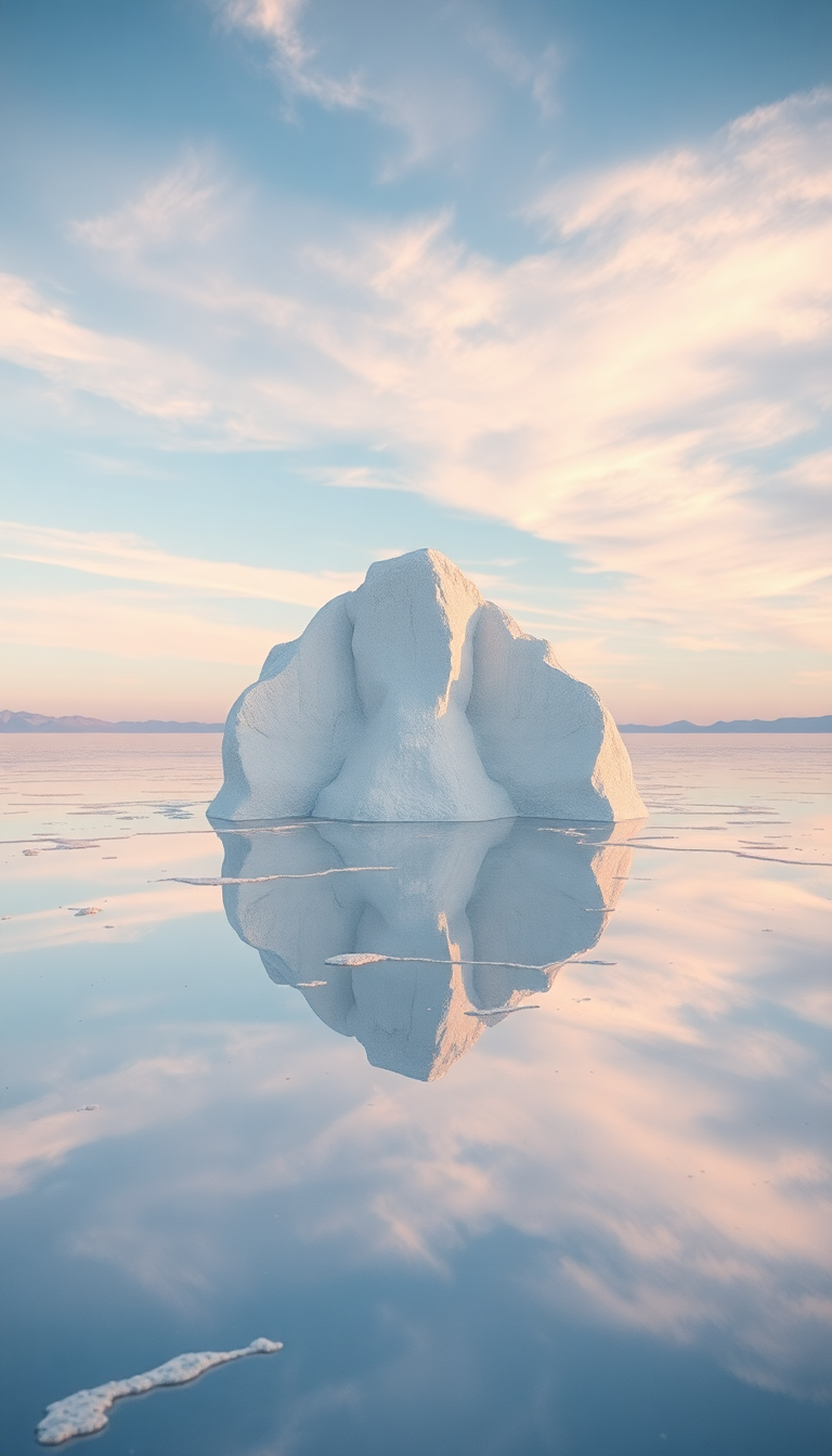 Salt Flats Mirror Reflection Perfect Photorealistic Wallpaper