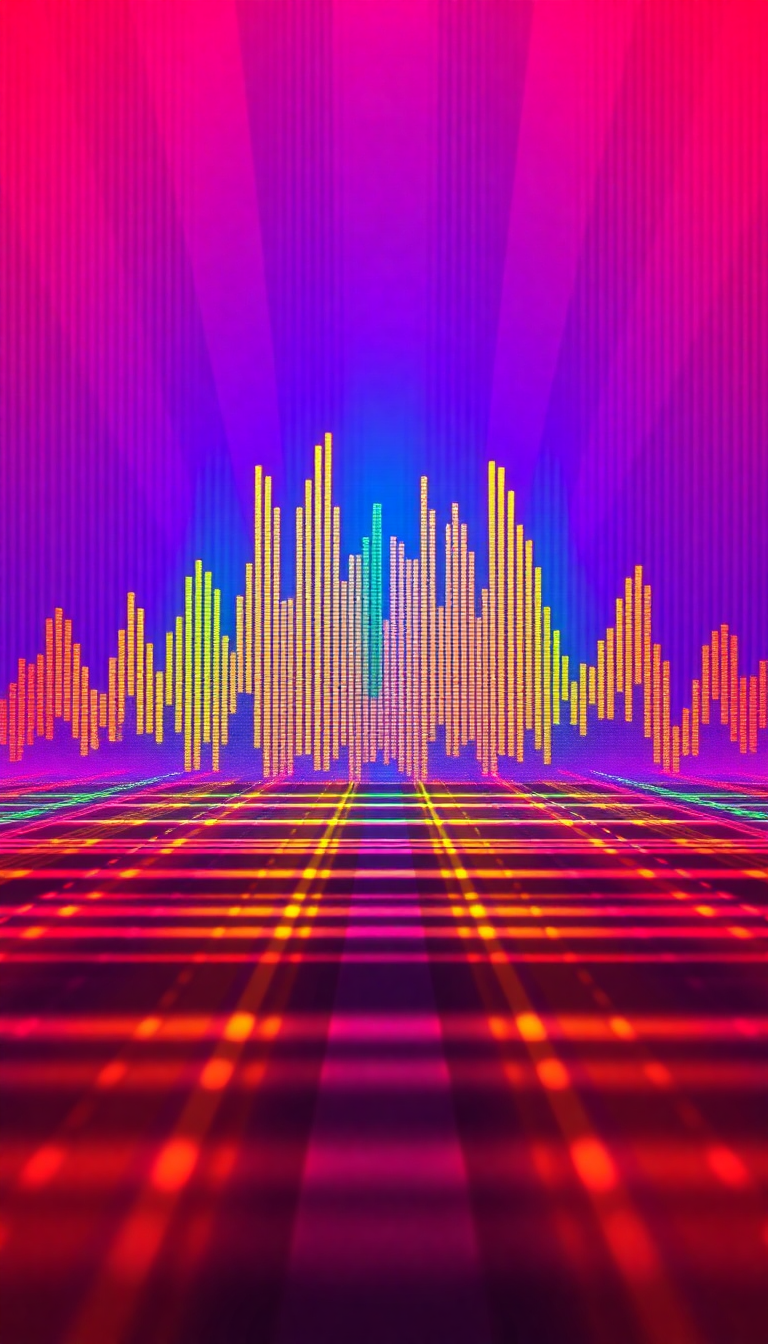 Sound Waves Visualized Colorful Frequency Digital art Wallpaper