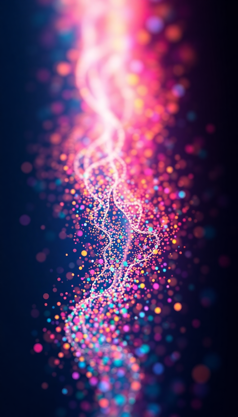 Generative Art Flowing Particles Stream Digital art Wallpaper