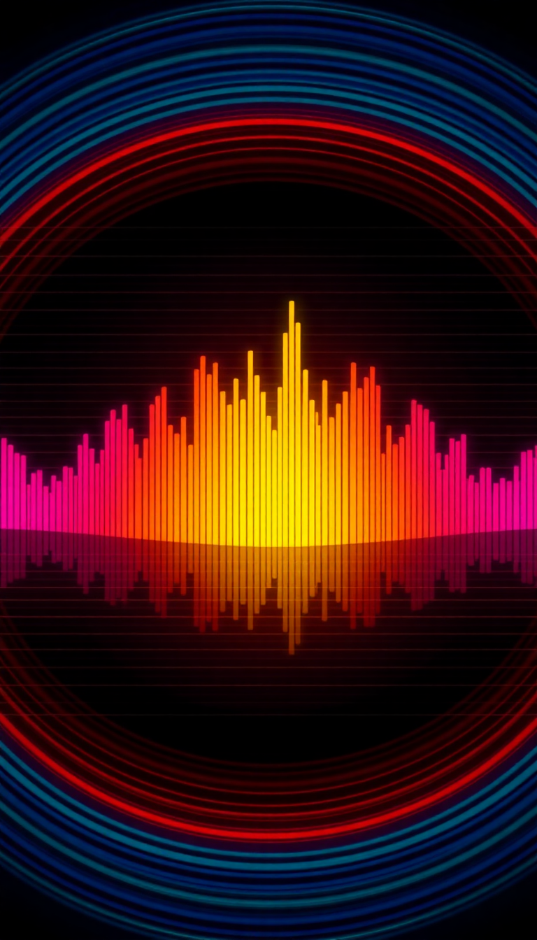 Sound Waves Visualized Colorful Frequency Digital art Wallpaper