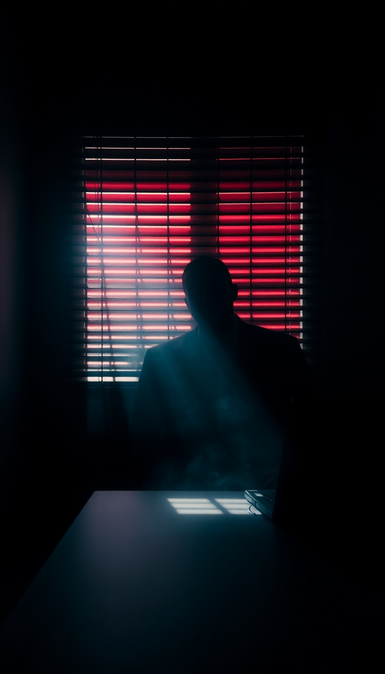 Noir Detective Office Blinds Shadows Aesthetic Wallpaper