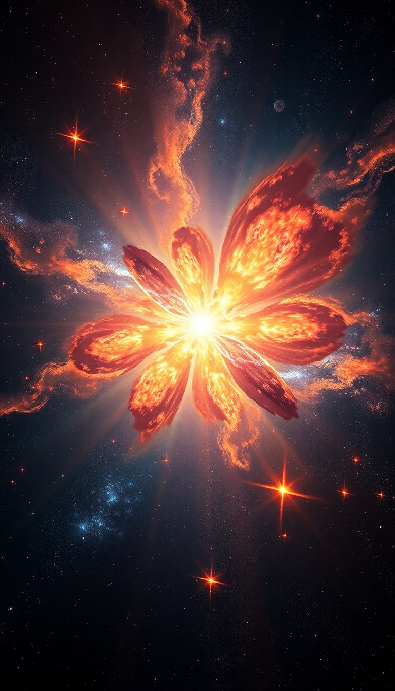 Colliding Galaxies Creating New Stars Digital art Wallpaper