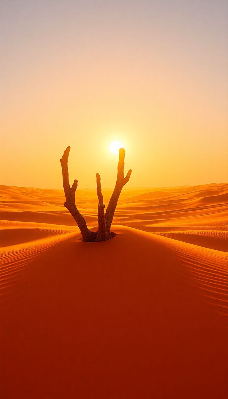 Heat Shimmer Desert Mirage Hot Photorealistic Wallpaper